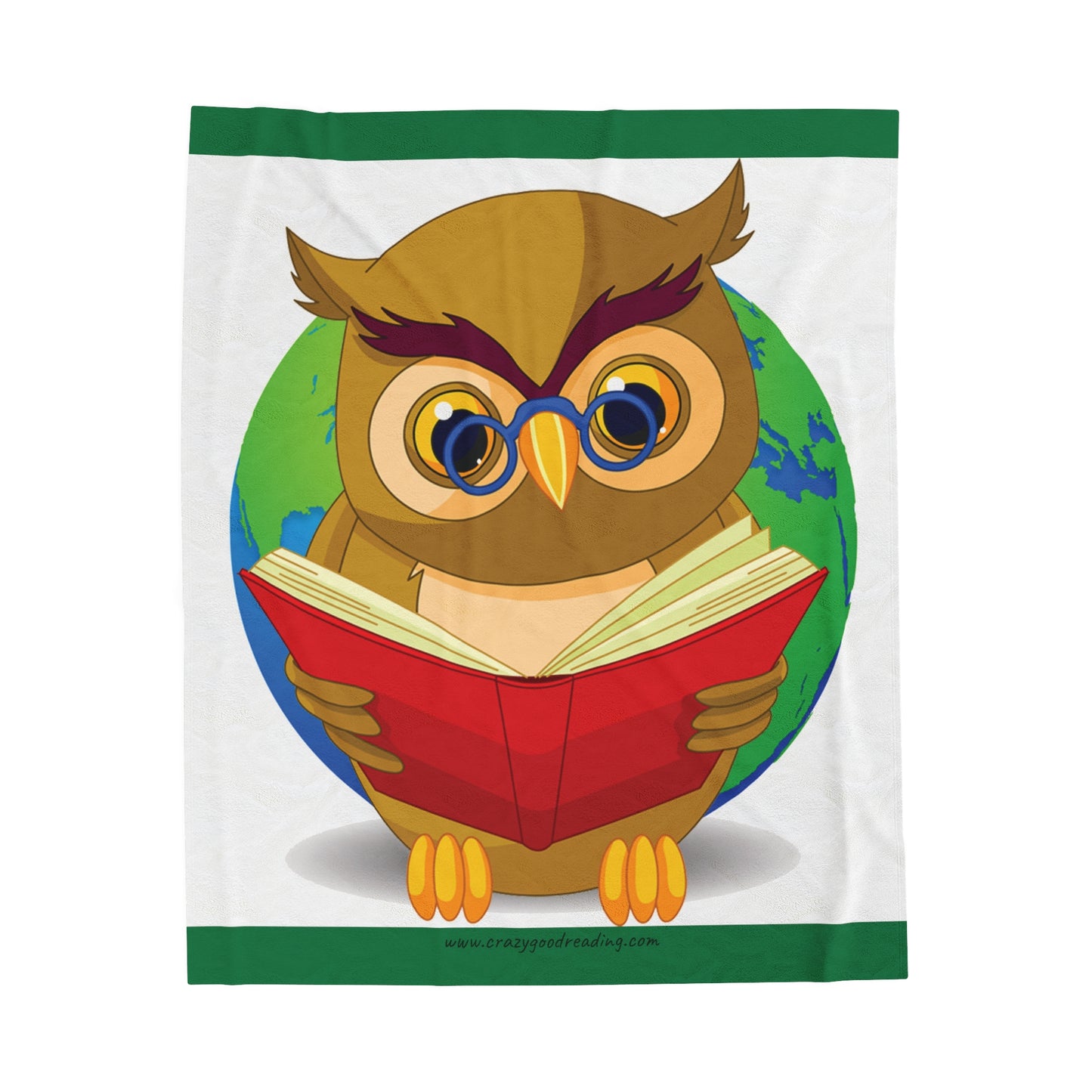 Velveteen Plush Blanket  Owl and Earth logo