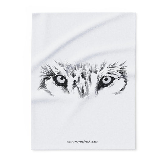 Arctic Fleece Blanket "Wolf Eyes"