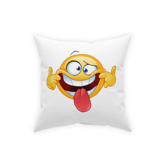 Broadcloth Pillow: Goofy Smiley Face