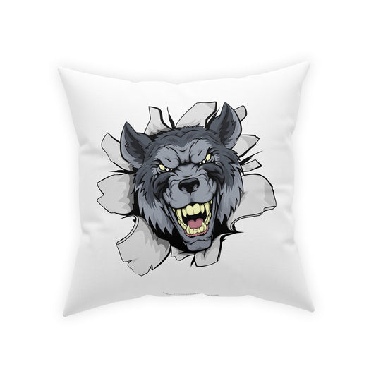 Broadcloth Pillow Fierce Wolf
