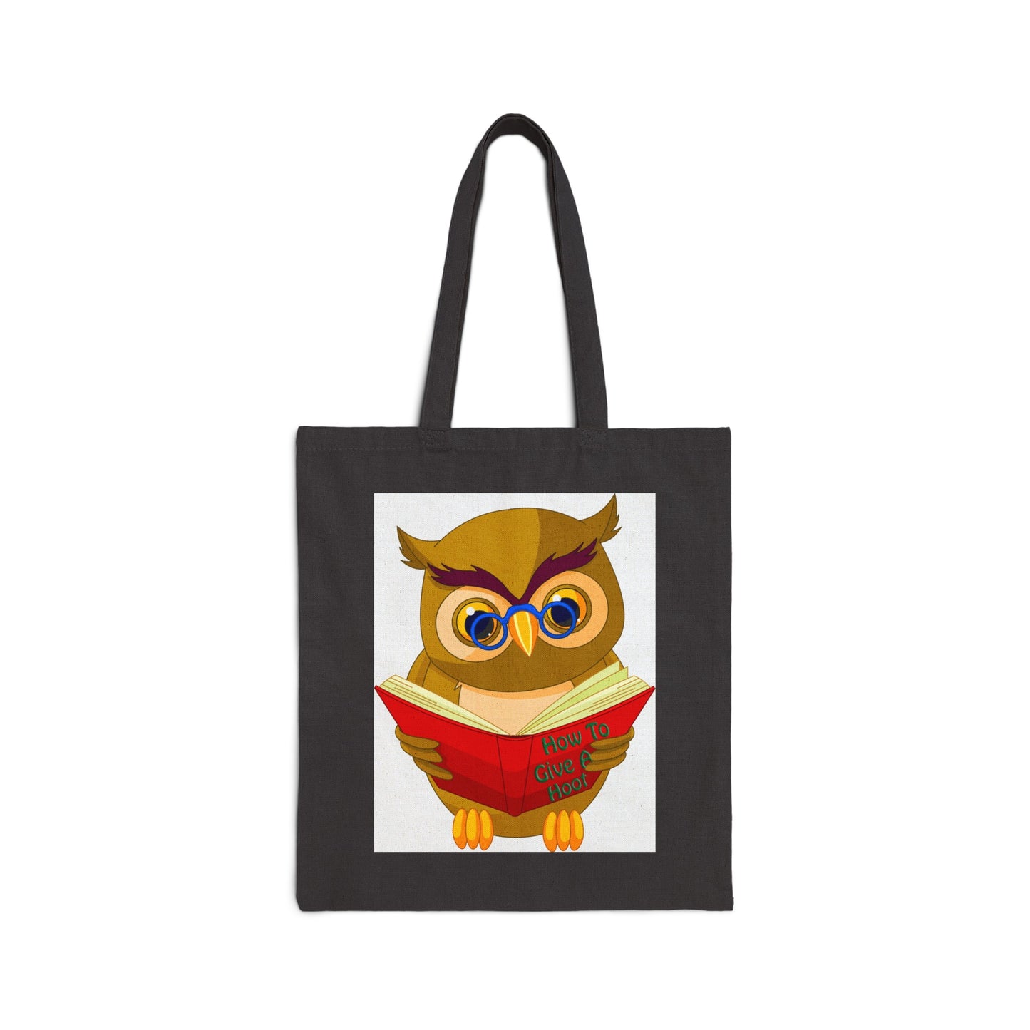 Cotton Canvas Tote Bag "Give a Hoot"