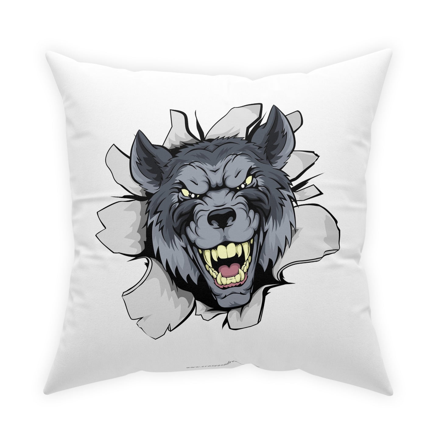 Broadcloth Pillow Fierce Wolf