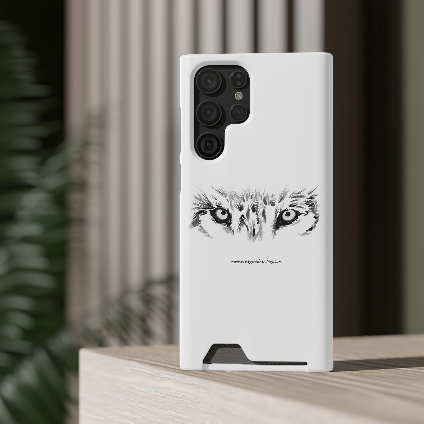 Phone Case With Card Holder "Wolf Eyes"