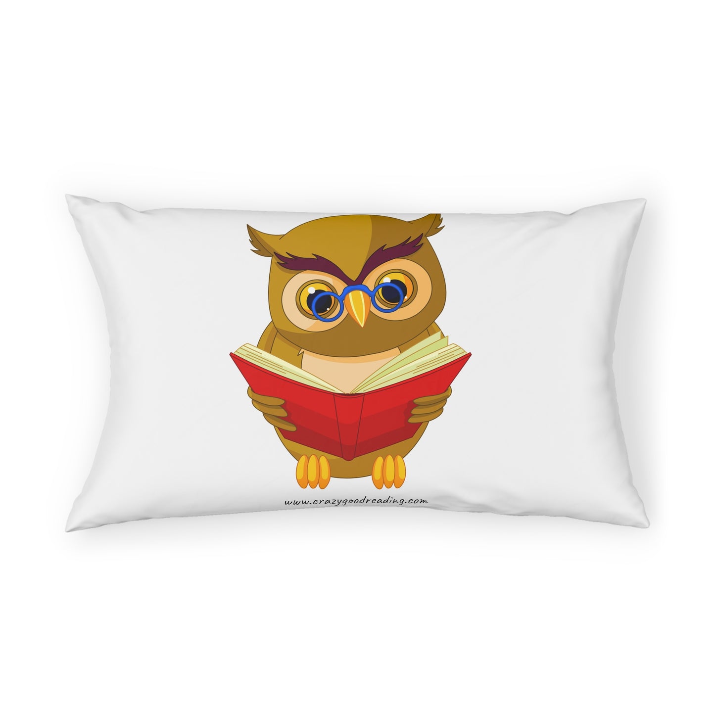 Pillow Sham Owl Reading