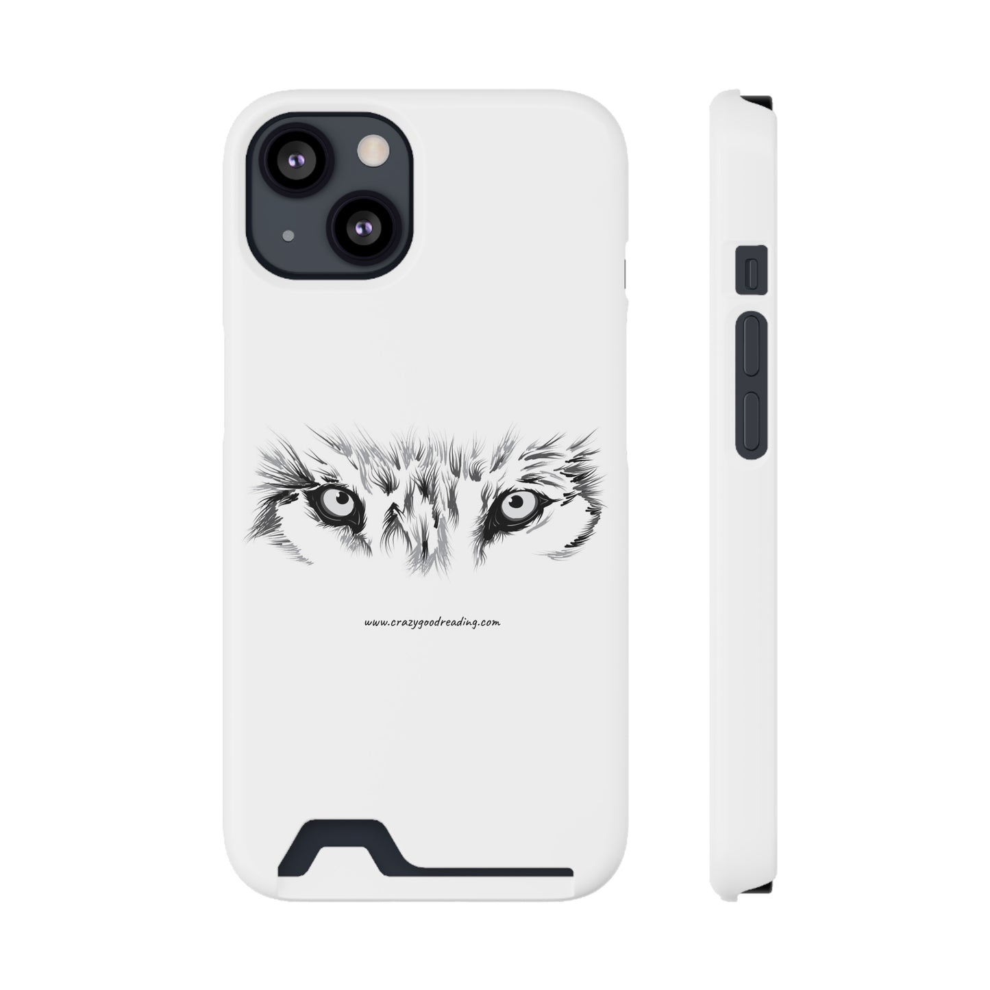 Phone Case With Card Holder "Wolf Eyes"