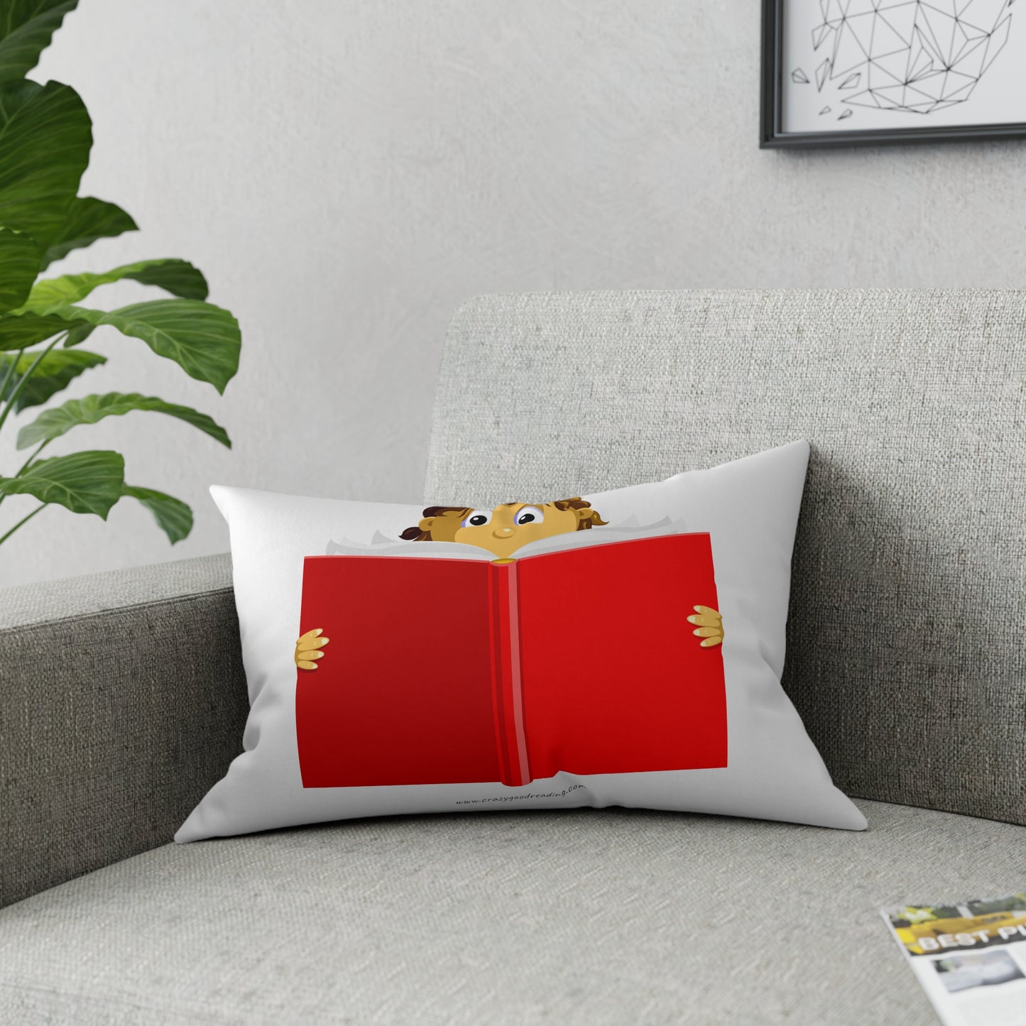 Broadcloth Pillow Girl Reading