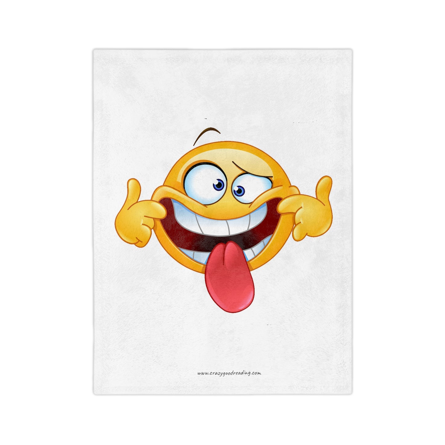 Velveteen Microfiber Blanket: Goofy Smiley Face