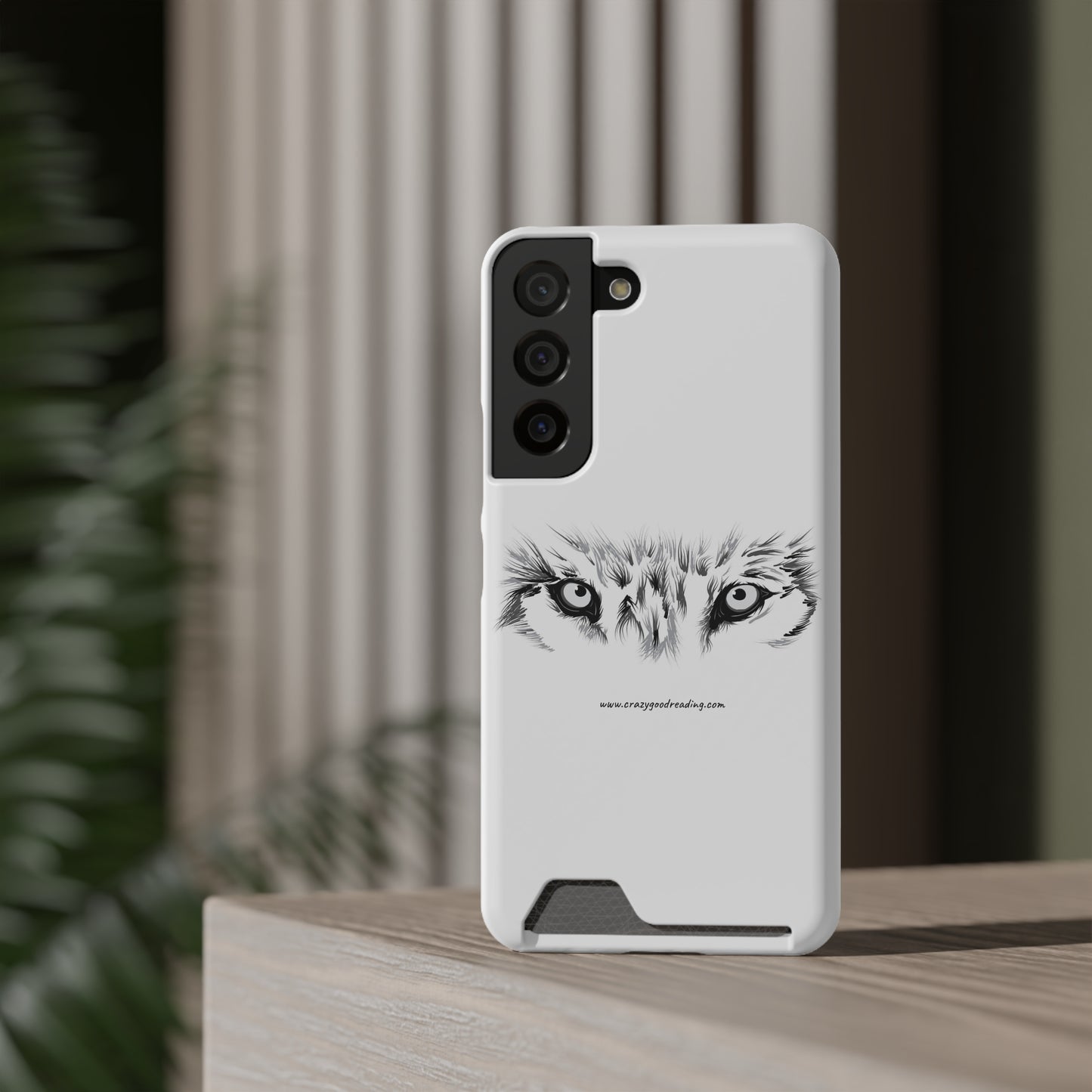 Phone Case With Card Holder "Wolf Eyes"