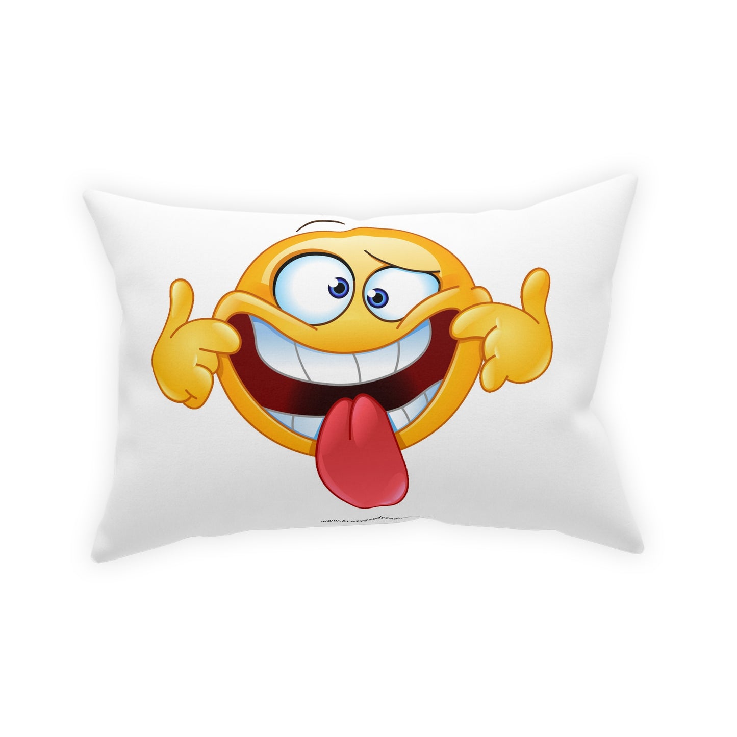 Broadcloth Pillow: Goofy Smiley Face