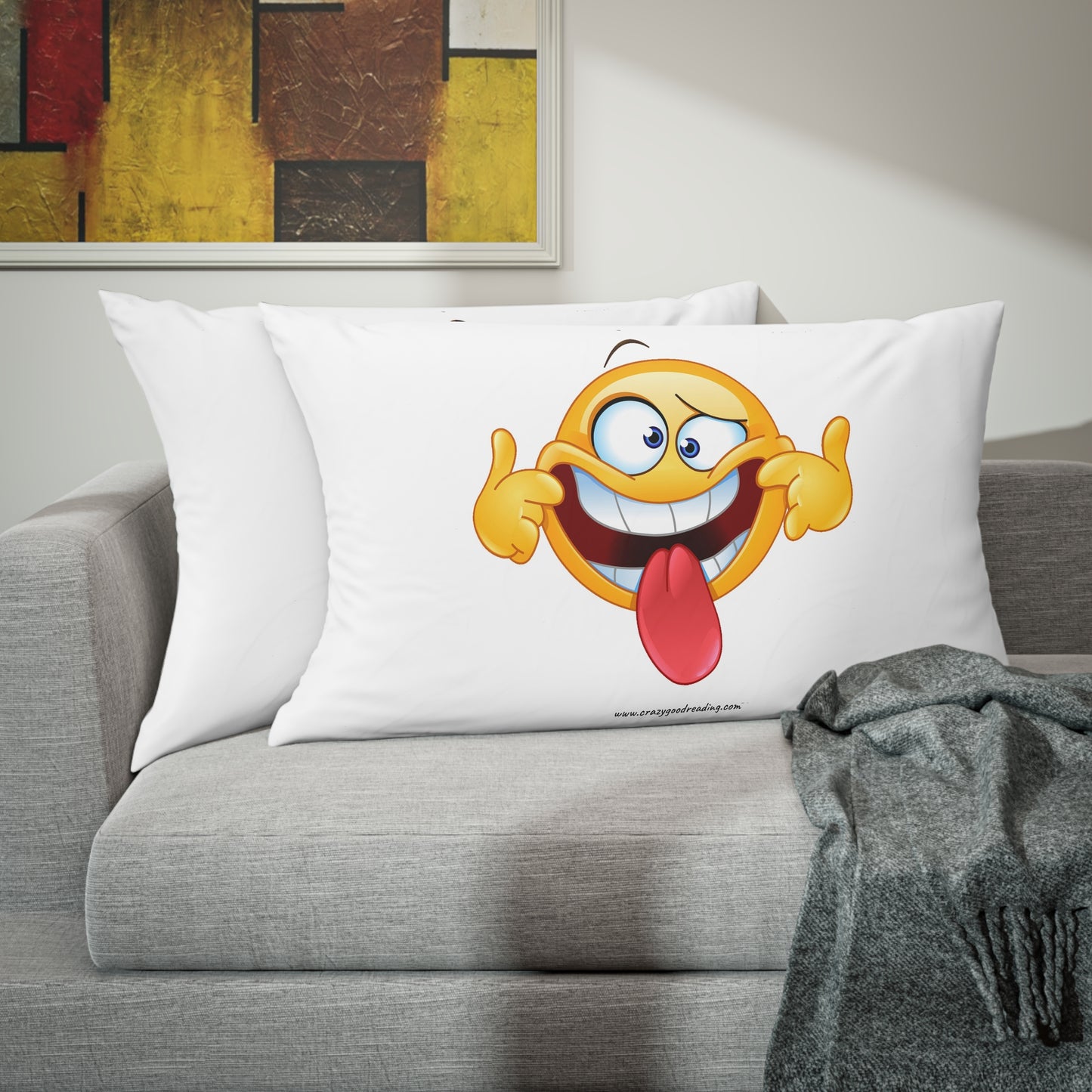 Pillow Sham: Goofy Smiley Face