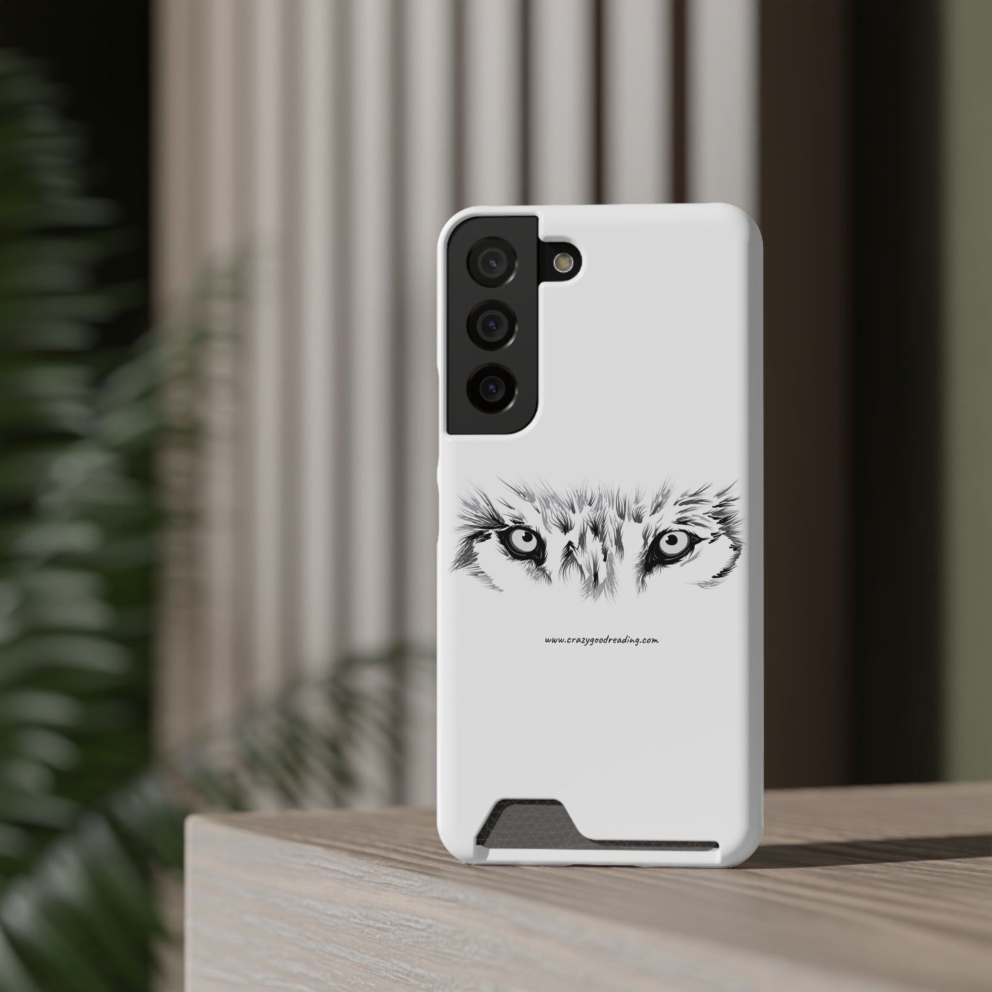 Phone Case With Card Holder "Wolf Eyes"