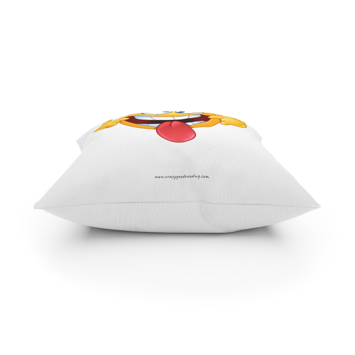 Broadcloth Pillow: Goofy Smiley Face