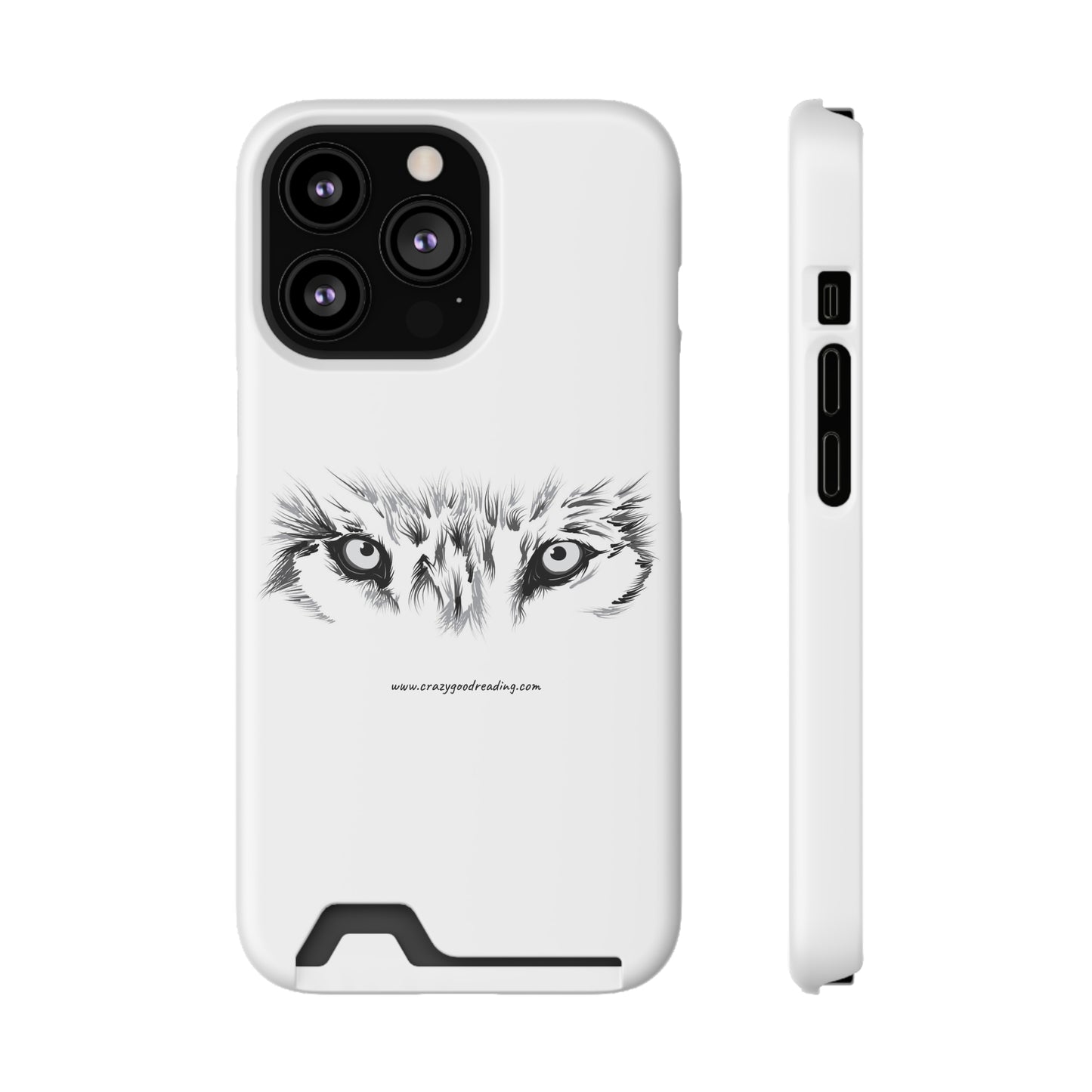 Phone Case With Card Holder "Wolf Eyes"