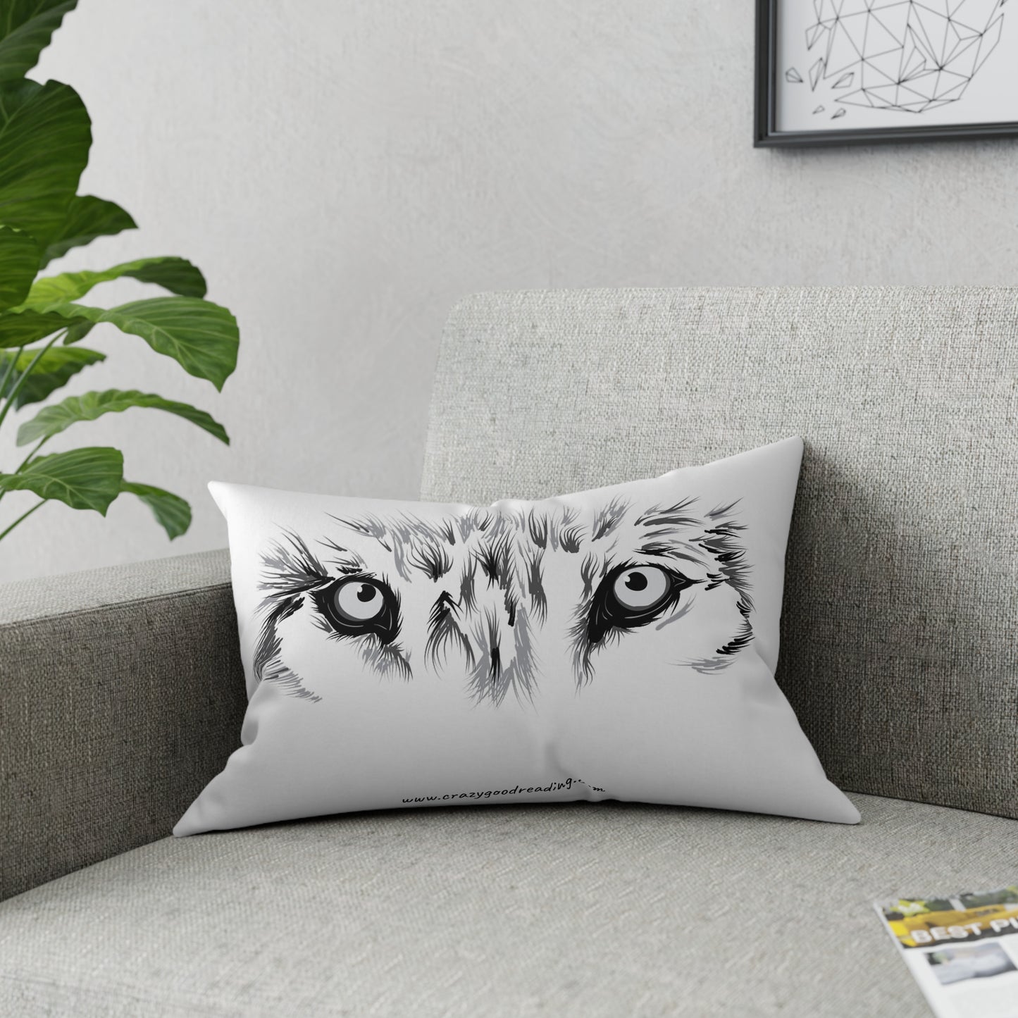 Broadcloth Pillow Wolf Eyes