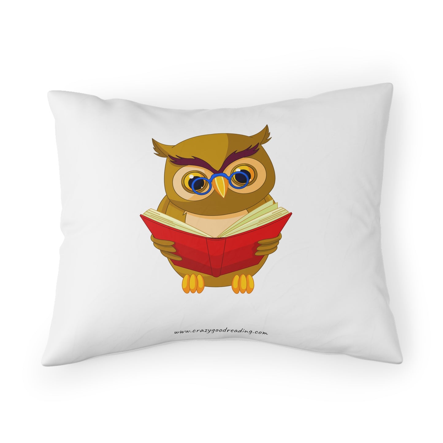 Pillow Sham Owl Reading