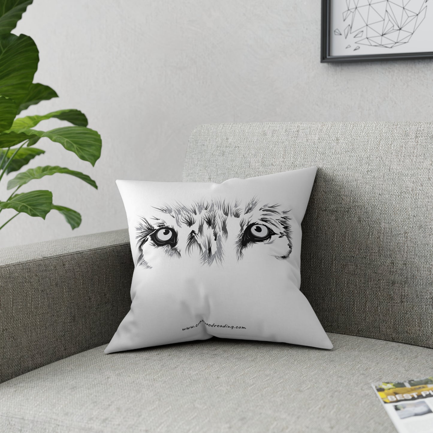 Broadcloth Pillow Wolf Eyes