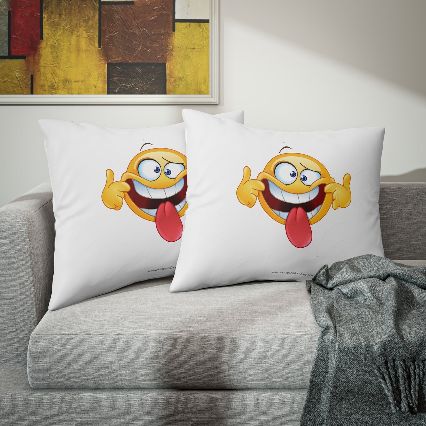 Pillow Sham: Goofy Smiley Face