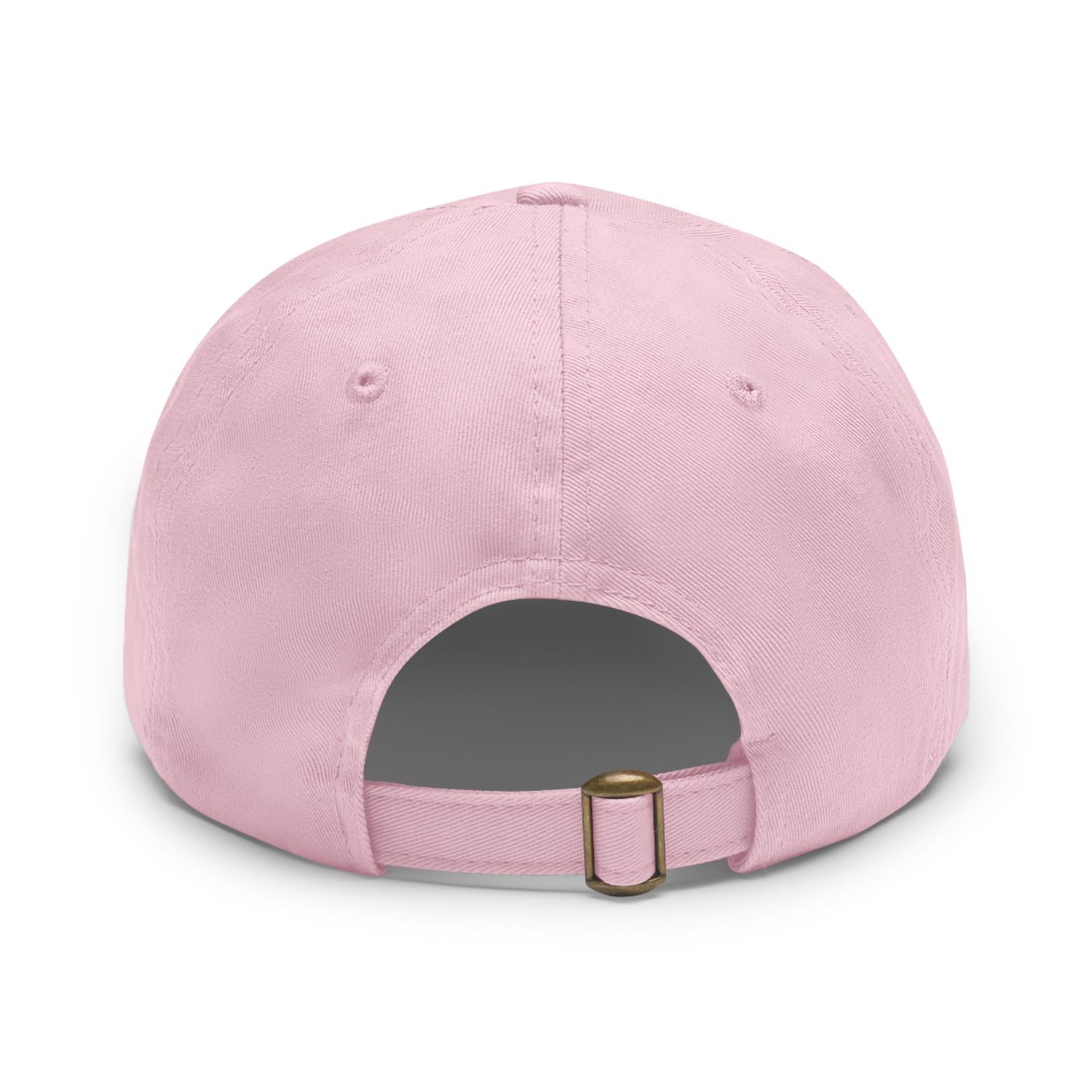 Dad Hat with Leather Patch (Rectangle) "Smiley Face with Glasses"