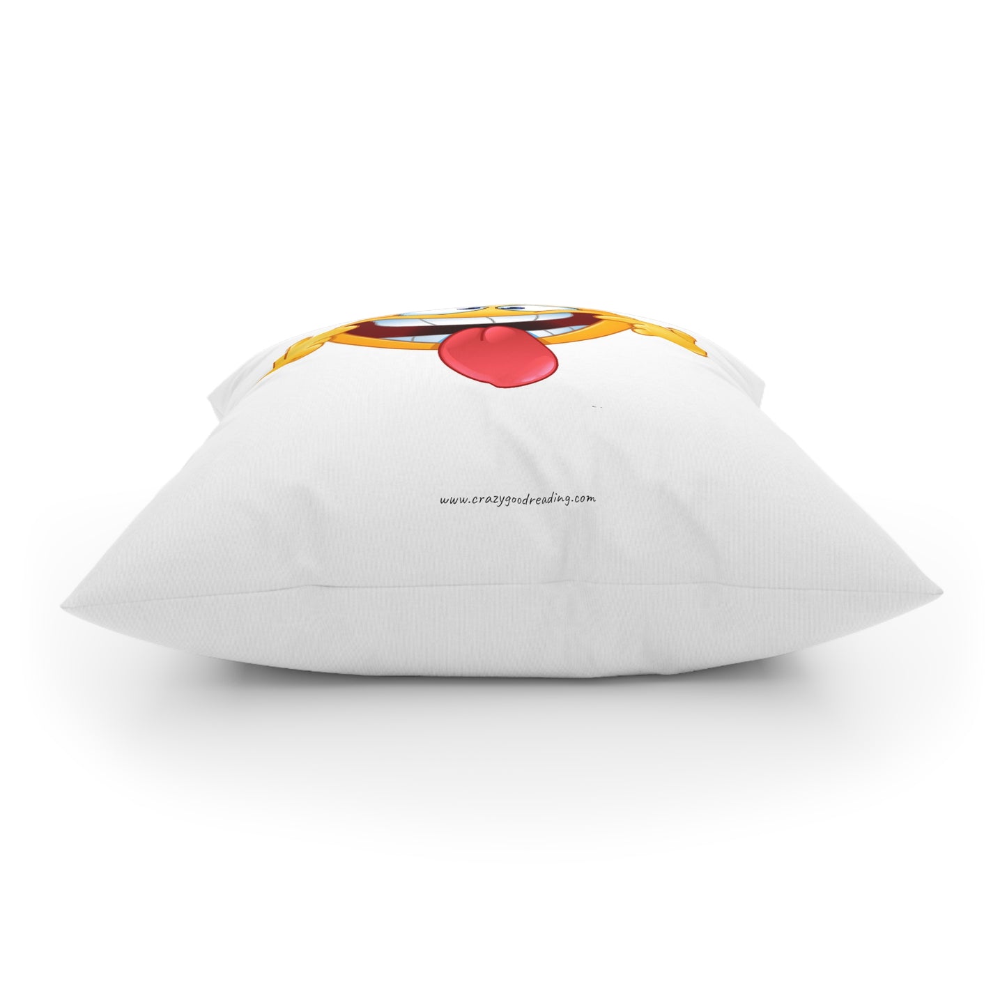 Broadcloth Pillow: Goofy Smiley Face