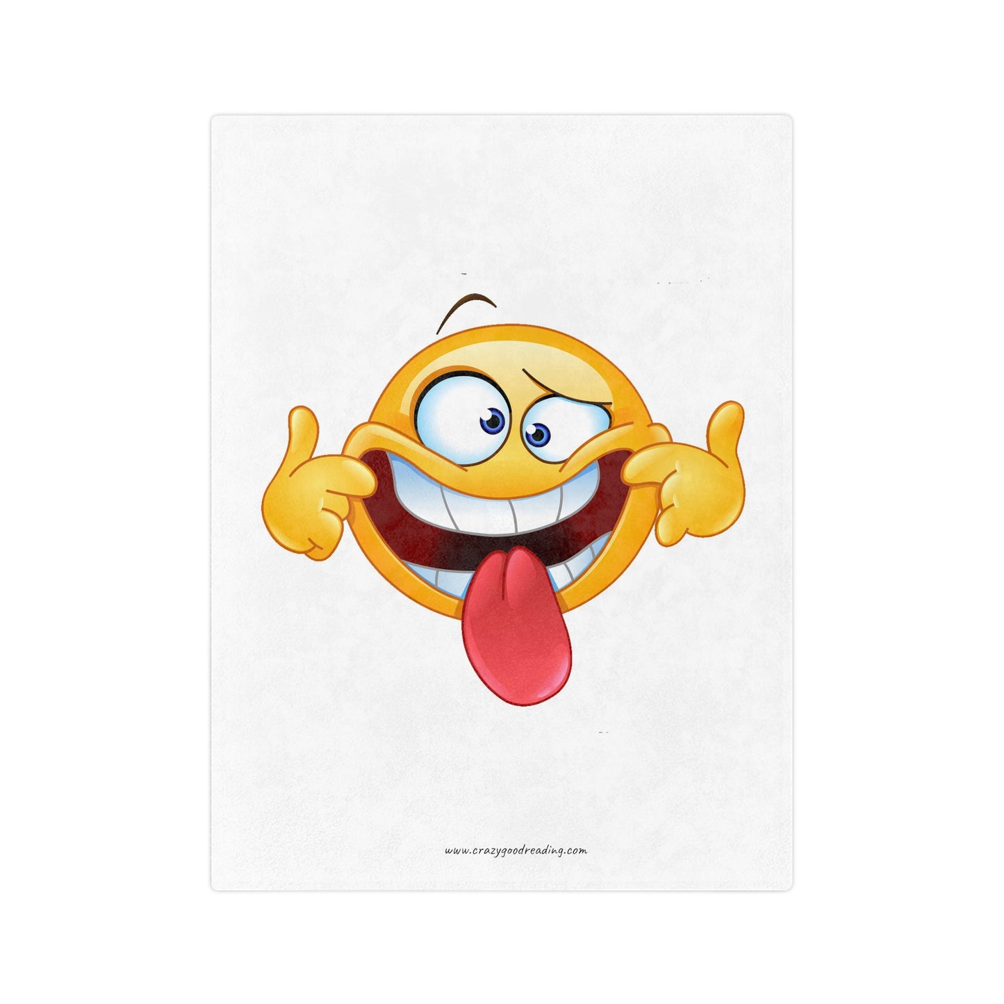 Velveteen Microfiber Blanket: Goofy Smiley Face