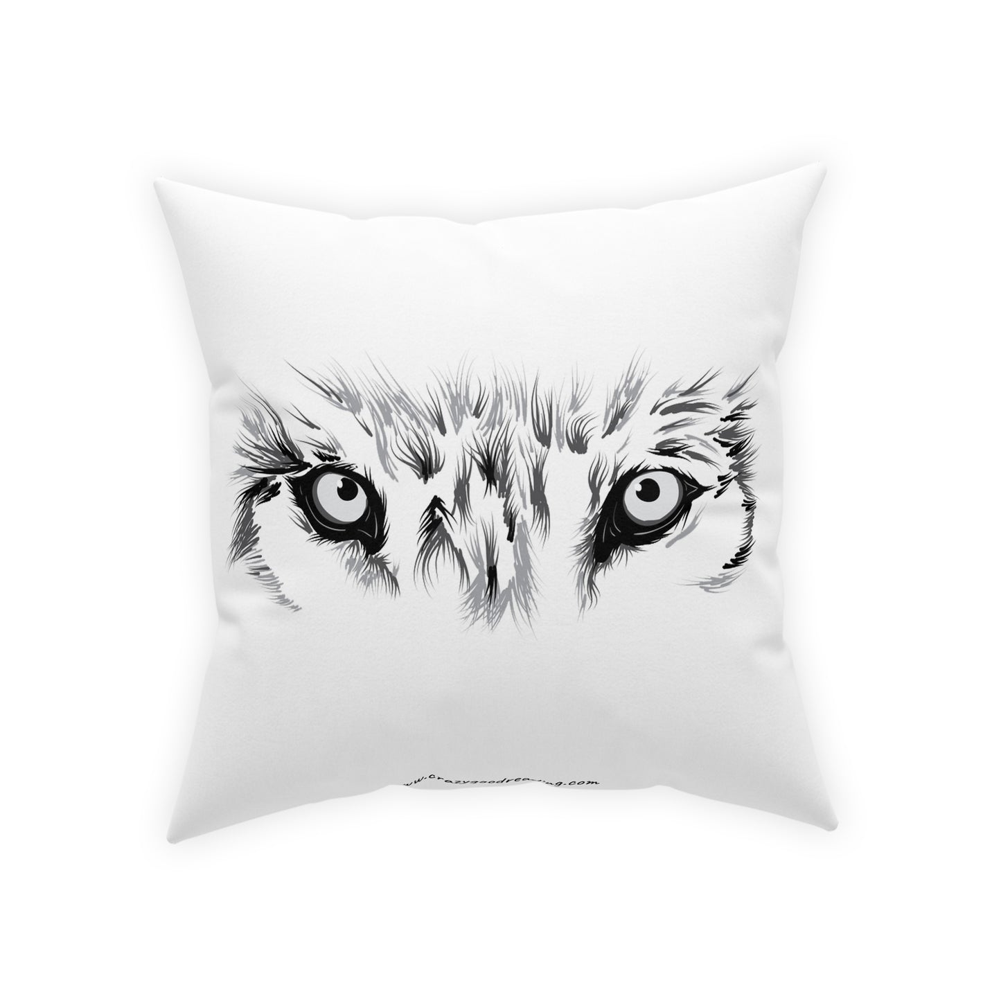 Broadcloth Pillow Wolf Eyes