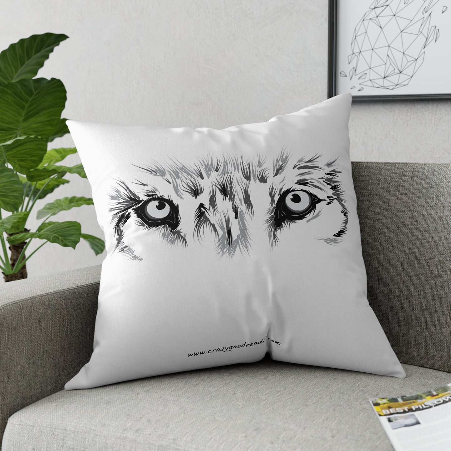 Broadcloth Pillow Wolf Eyes