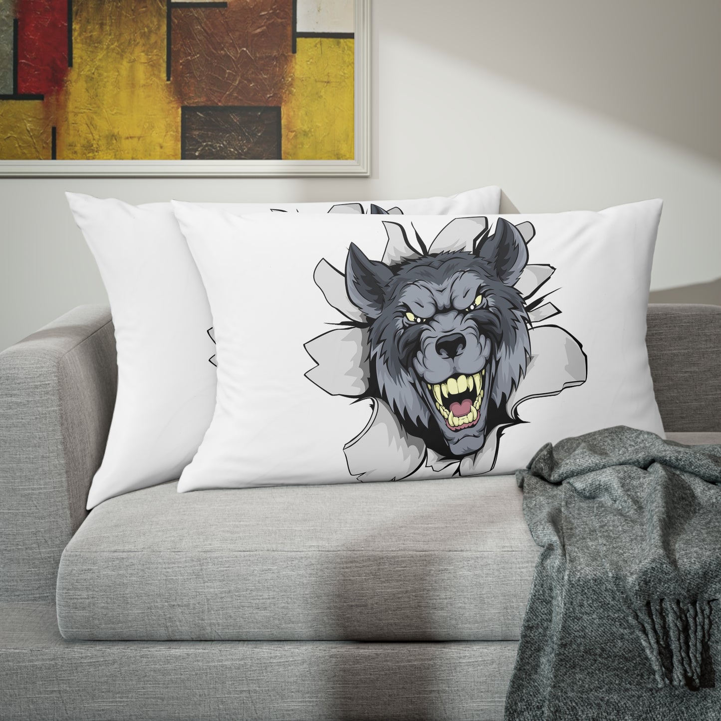 Pillow Sham "Angry Wolf"