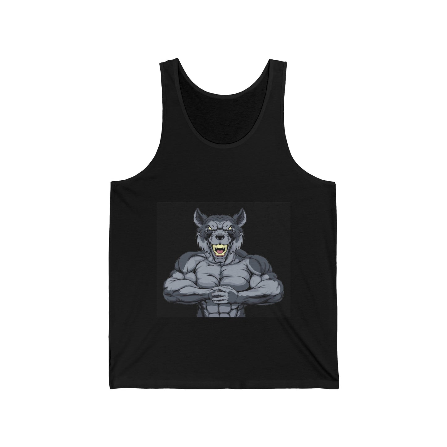 Unisex Jersey Tank Muscle Building Wolf