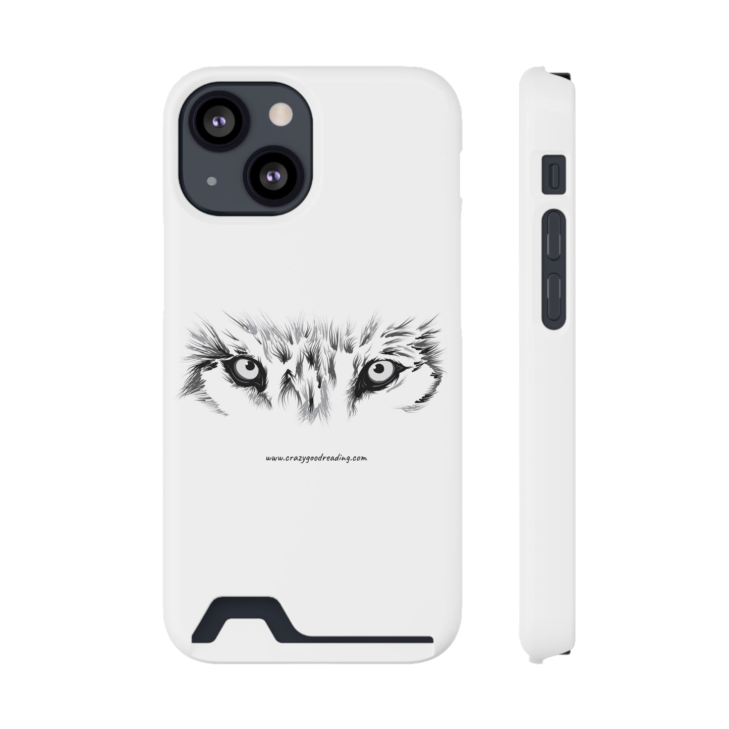 Phone Case With Card Holder "Wolf Eyes"