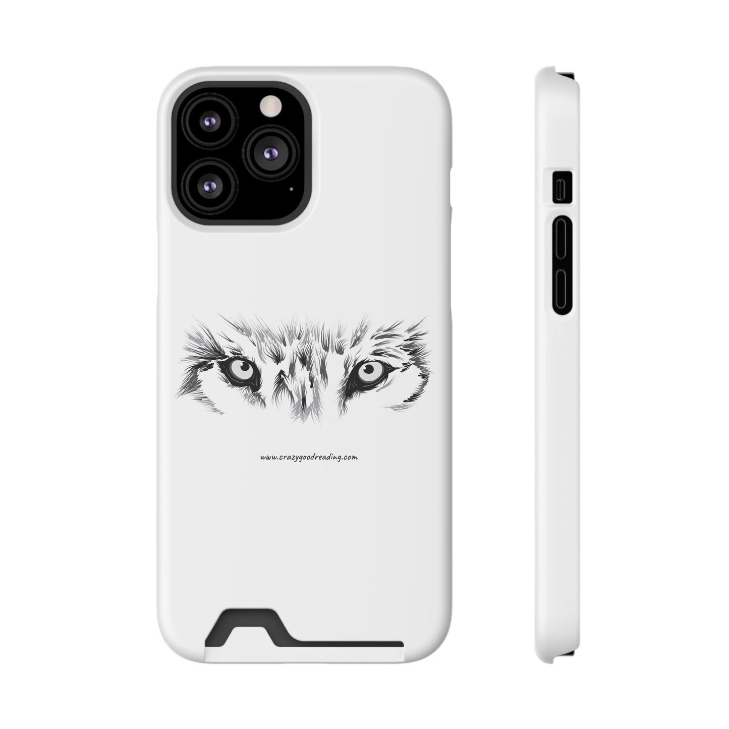 Phone Case With Card Holder "Wolf Eyes"