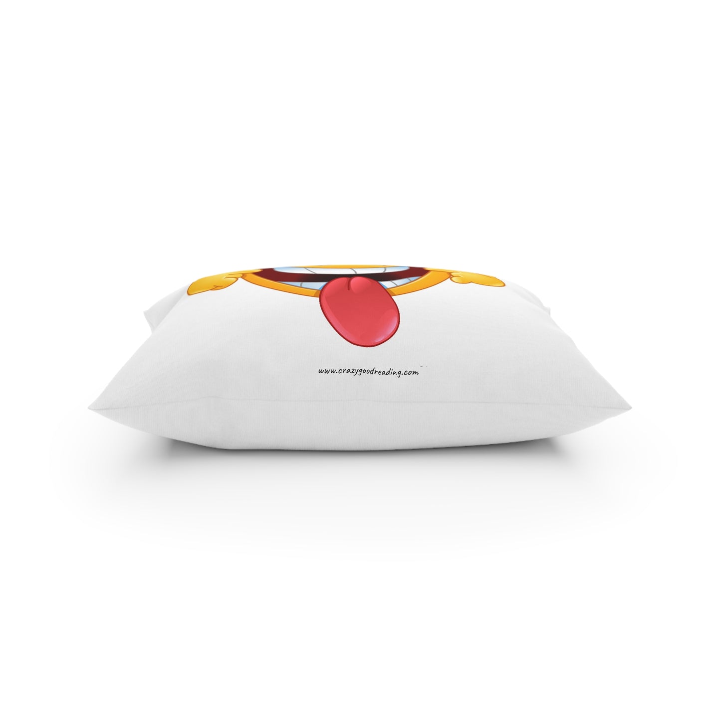 Broadcloth Pillow: Goofy Smiley Face